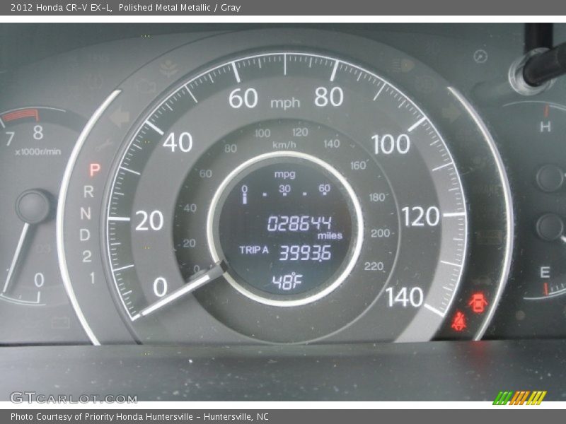 Polished Metal Metallic / Gray 2012 Honda CR-V EX-L