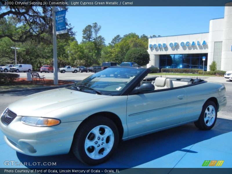 Light Cypress Green Metallic / Camel 2000 Chrysler Sebring JXi Convertible