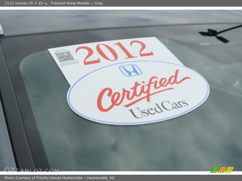 Polished Metal Metallic / Gray 2012 Honda CR-V EX-L