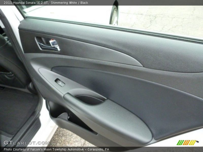 Shimmering White / Black 2011 Hyundai Sonata SE 2.0T