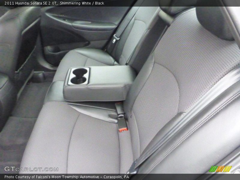 Shimmering White / Black 2011 Hyundai Sonata SE 2.0T