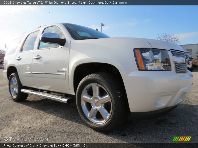 White Diamond Tricoat / Light Cashmere/Dark Cashmere 2013 Chevrolet Tahoe LTZ