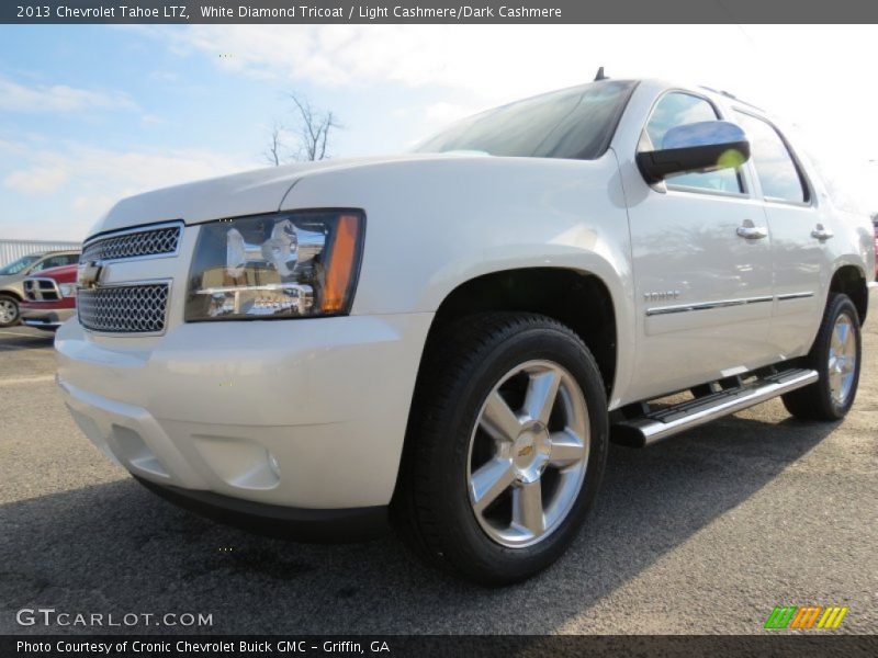 White Diamond Tricoat / Light Cashmere/Dark Cashmere 2013 Chevrolet Tahoe LTZ