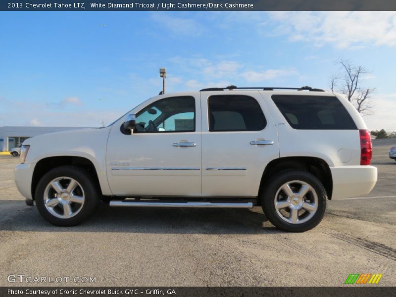 White Diamond Tricoat / Light Cashmere/Dark Cashmere 2013 Chevrolet Tahoe LTZ