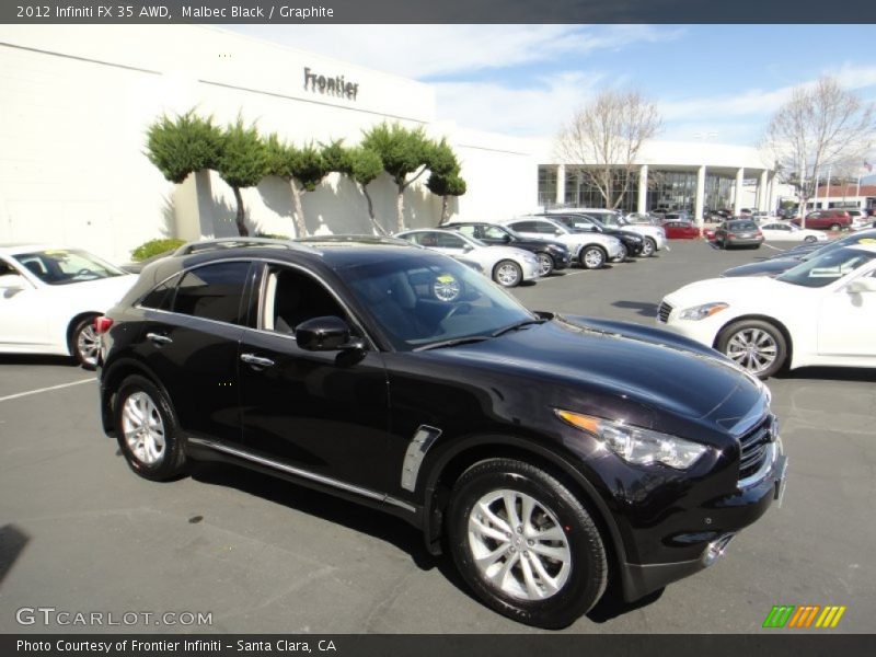 Malbec Black / Graphite 2012 Infiniti FX 35 AWD