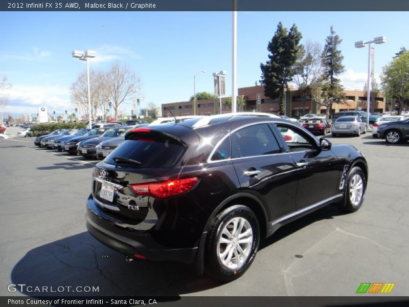 Malbec Black / Graphite 2012 Infiniti FX 35 AWD