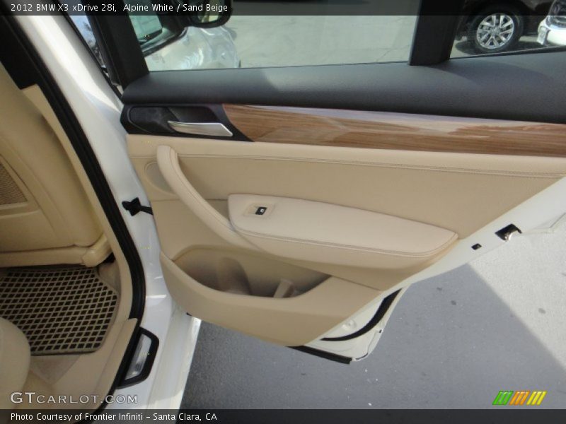 Alpine White / Sand Beige 2012 BMW X3 xDrive 28i