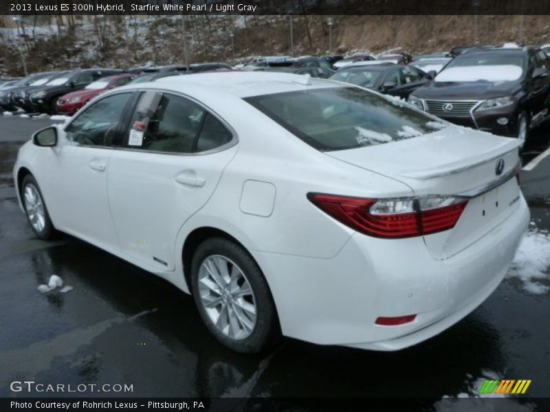 Starfire White Pearl / Light Gray 2013 Lexus ES 300h Hybrid