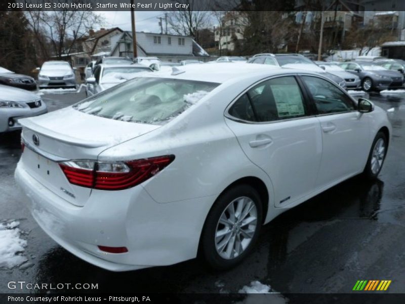 Starfire White Pearl / Light Gray 2013 Lexus ES 300h Hybrid