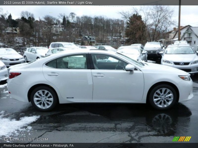 Starfire White Pearl / Light Gray 2013 Lexus ES 300h Hybrid
