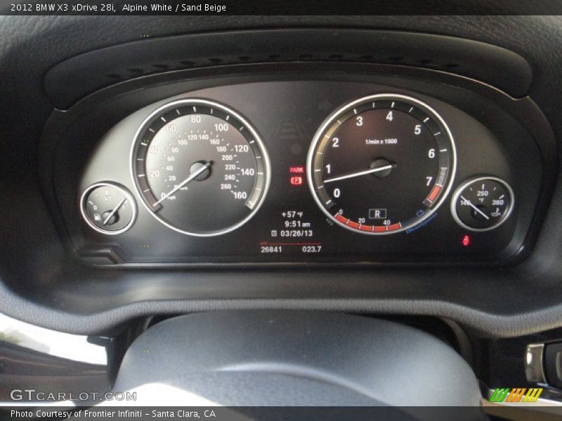 Alpine White / Sand Beige 2012 BMW X3 xDrive 28i