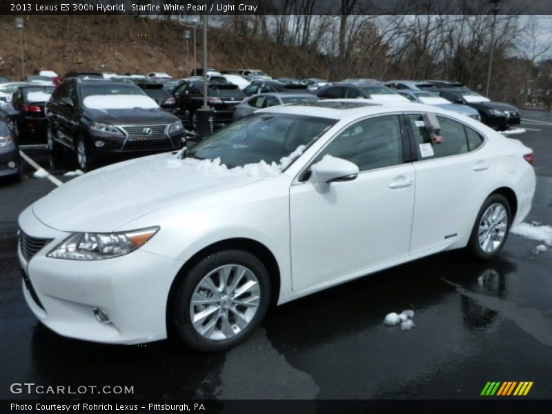 Starfire White Pearl / Light Gray 2013 Lexus ES 300h Hybrid