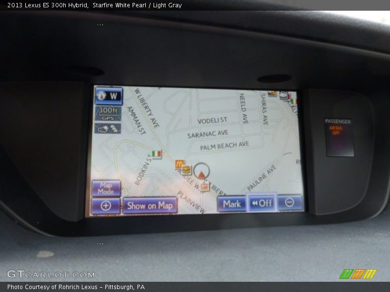 Starfire White Pearl / Light Gray 2013 Lexus ES 300h Hybrid