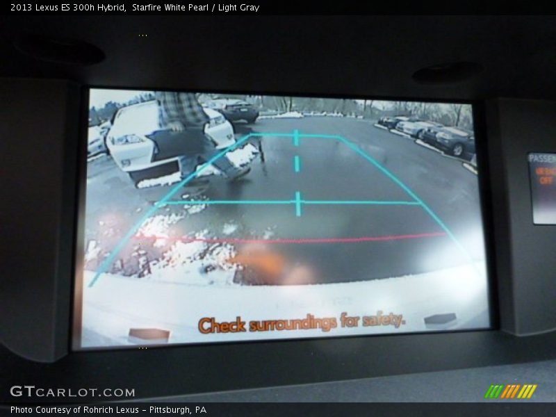 Starfire White Pearl / Light Gray 2013 Lexus ES 300h Hybrid