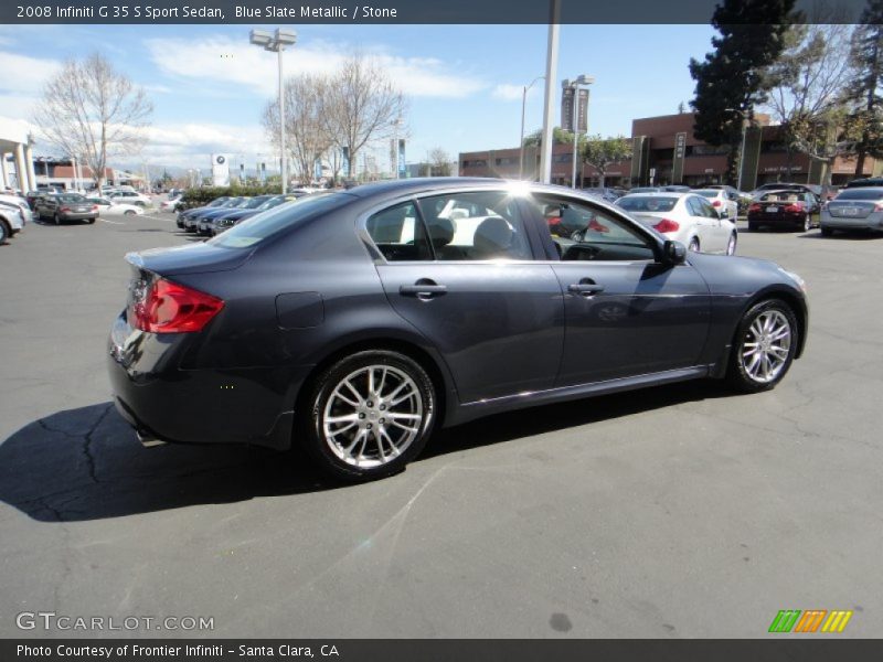 Blue Slate Metallic / Stone 2008 Infiniti G 35 S Sport Sedan