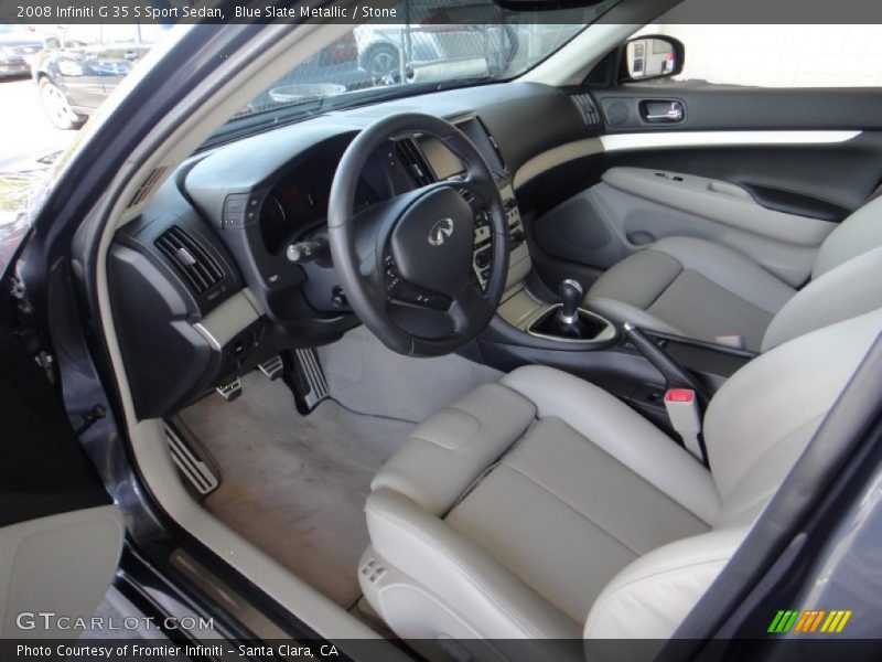 Blue Slate Metallic / Stone 2008 Infiniti G 35 S Sport Sedan