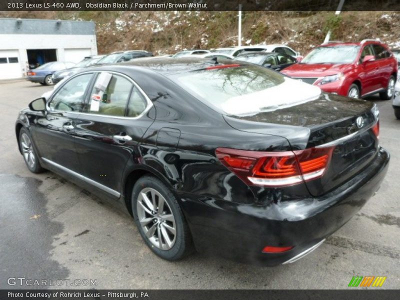 Obsidian Black / Parchment/Brown Walnut 2013 Lexus LS 460 AWD