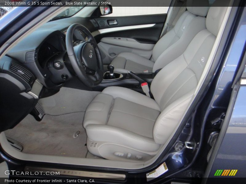 Blue Slate Metallic / Stone 2008 Infiniti G 35 S Sport Sedan