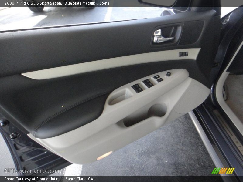 Blue Slate Metallic / Stone 2008 Infiniti G 35 S Sport Sedan