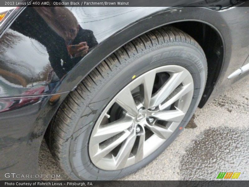 Obsidian Black / Parchment/Brown Walnut 2013 Lexus LS 460 AWD