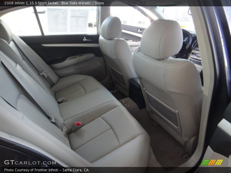 Blue Slate Metallic / Stone 2008 Infiniti G 35 S Sport Sedan