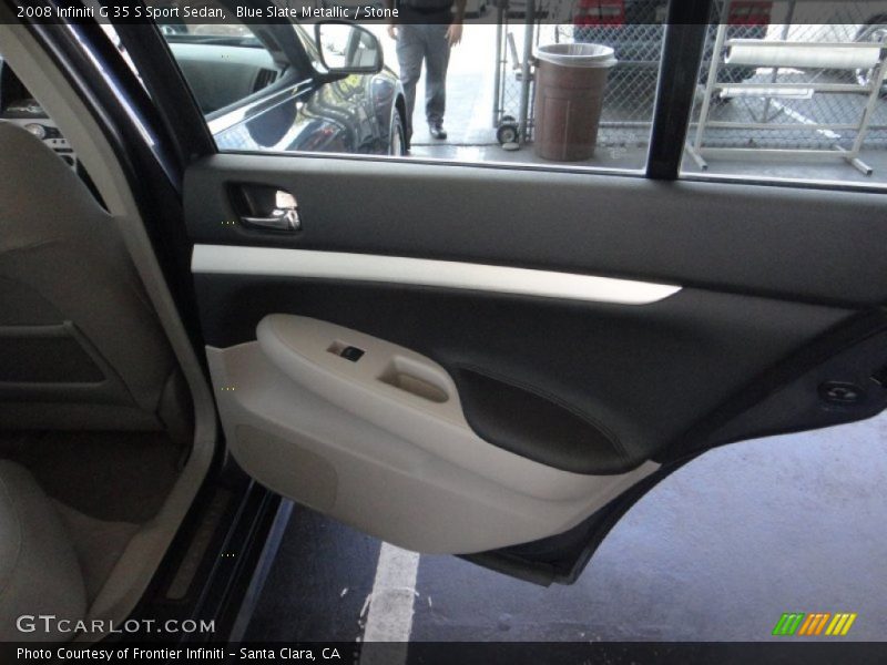 Blue Slate Metallic / Stone 2008 Infiniti G 35 S Sport Sedan