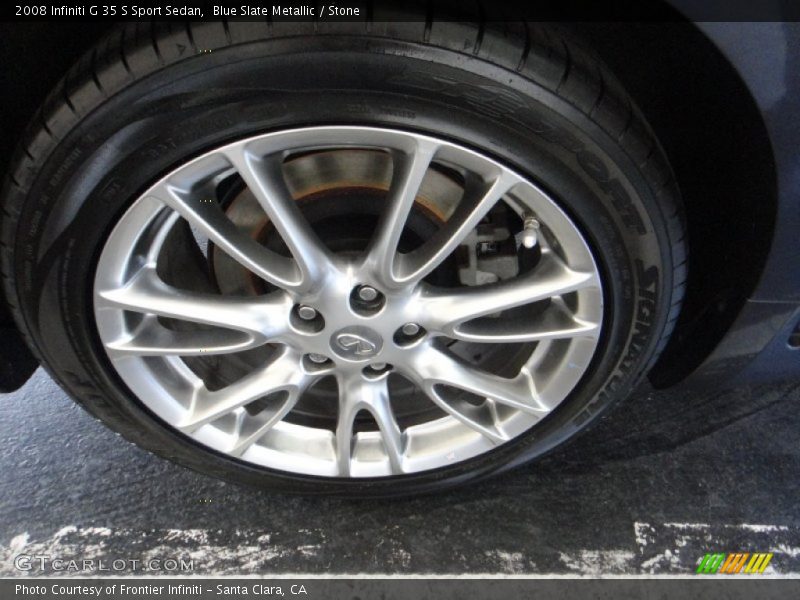 Blue Slate Metallic / Stone 2008 Infiniti G 35 S Sport Sedan