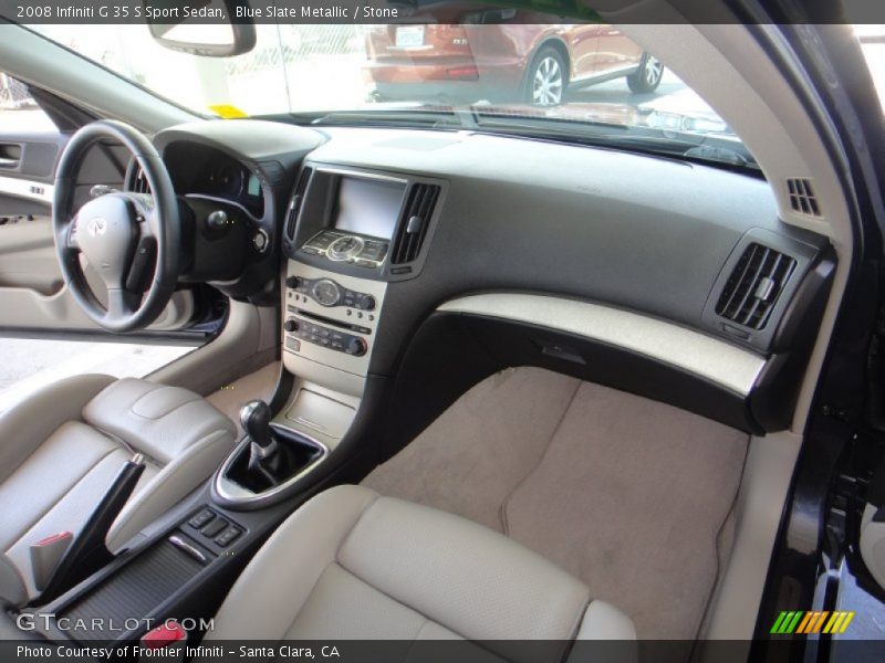 Blue Slate Metallic / Stone 2008 Infiniti G 35 S Sport Sedan