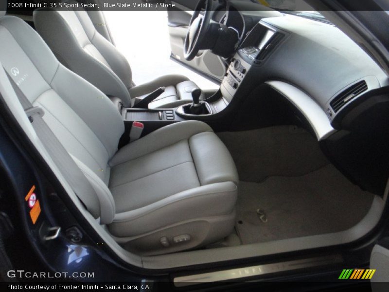 Blue Slate Metallic / Stone 2008 Infiniti G 35 S Sport Sedan