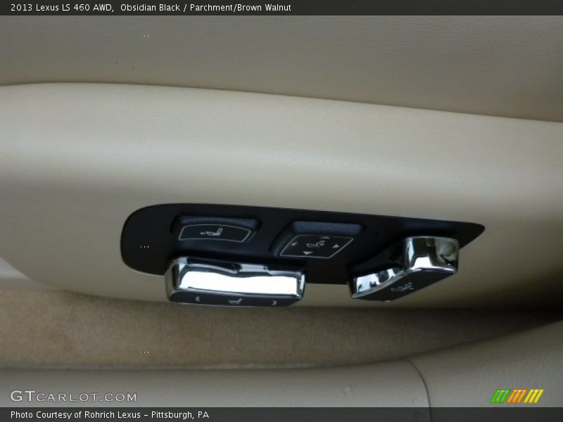 Obsidian Black / Parchment/Brown Walnut 2013 Lexus LS 460 AWD