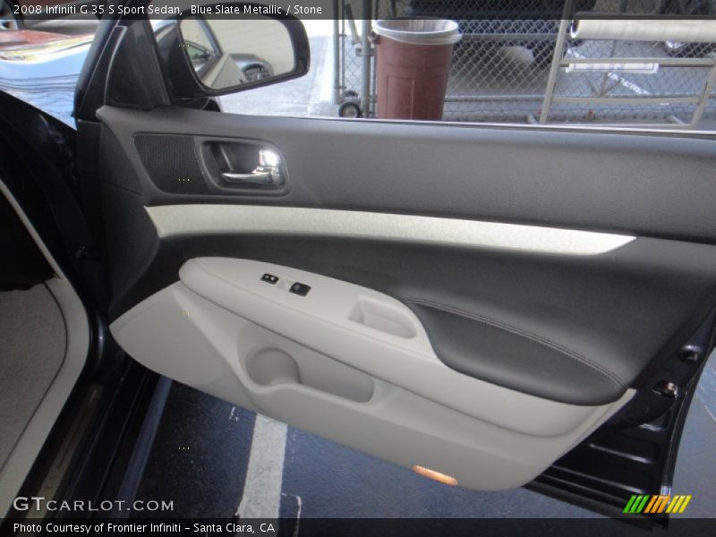 Blue Slate Metallic / Stone 2008 Infiniti G 35 S Sport Sedan