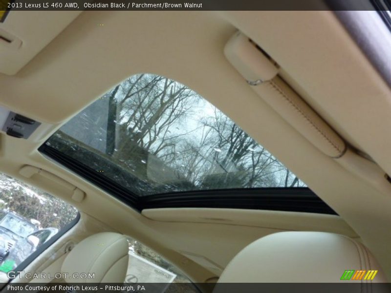 Obsidian Black / Parchment/Brown Walnut 2013 Lexus LS 460 AWD