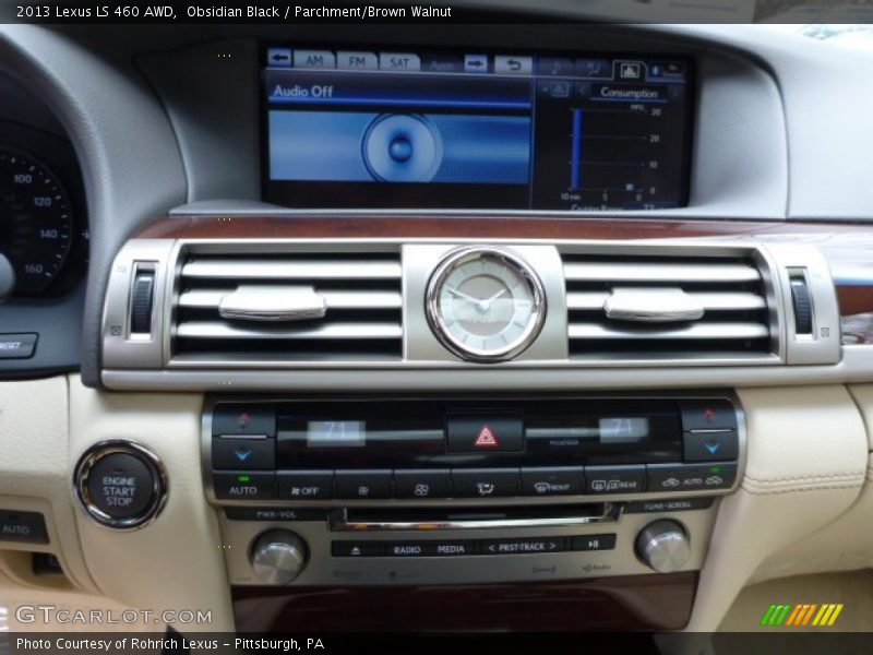 Obsidian Black / Parchment/Brown Walnut 2013 Lexus LS 460 AWD