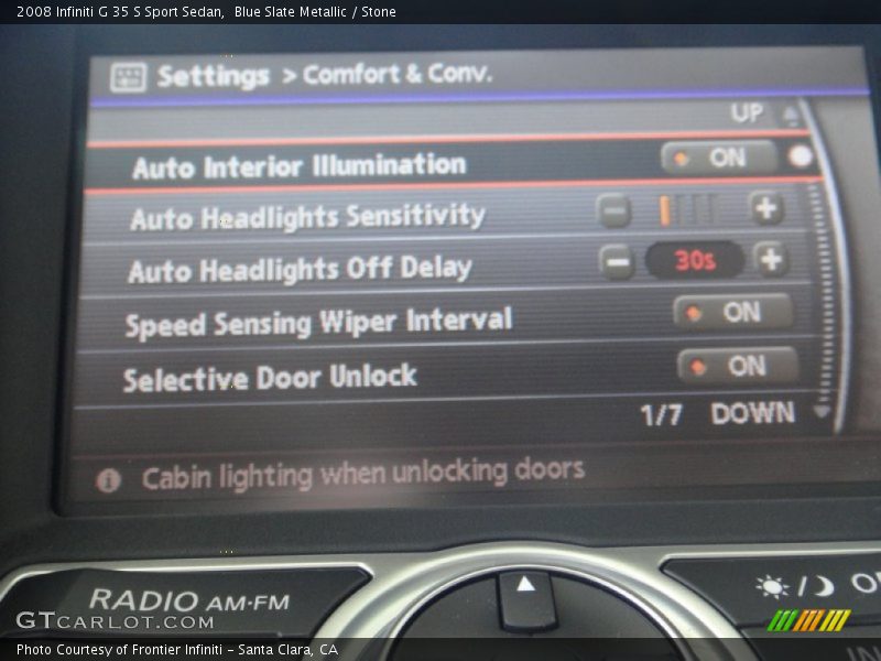 Blue Slate Metallic / Stone 2008 Infiniti G 35 S Sport Sedan