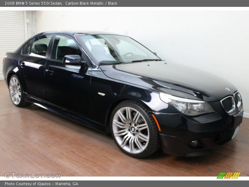 Carbon Black Metallic / Black 2008 BMW 5 Series 550i Sedan