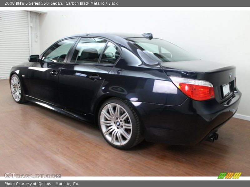 Carbon Black Metallic / Black 2008 BMW 5 Series 550i Sedan