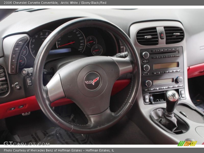 Arctic White / Ebony Black/Red 2006 Chevrolet Corvette Convertible