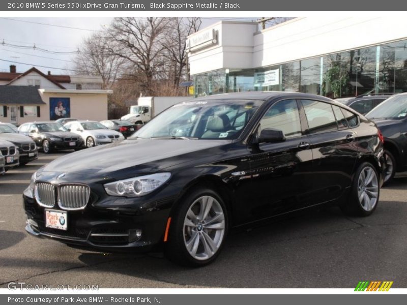 Black Sapphire Metallic / Black 2010 BMW 5 Series 550i xDrive Gran Turismo