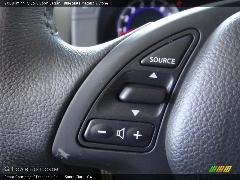 Blue Slate Metallic / Stone 2008 Infiniti G 35 S Sport Sedan