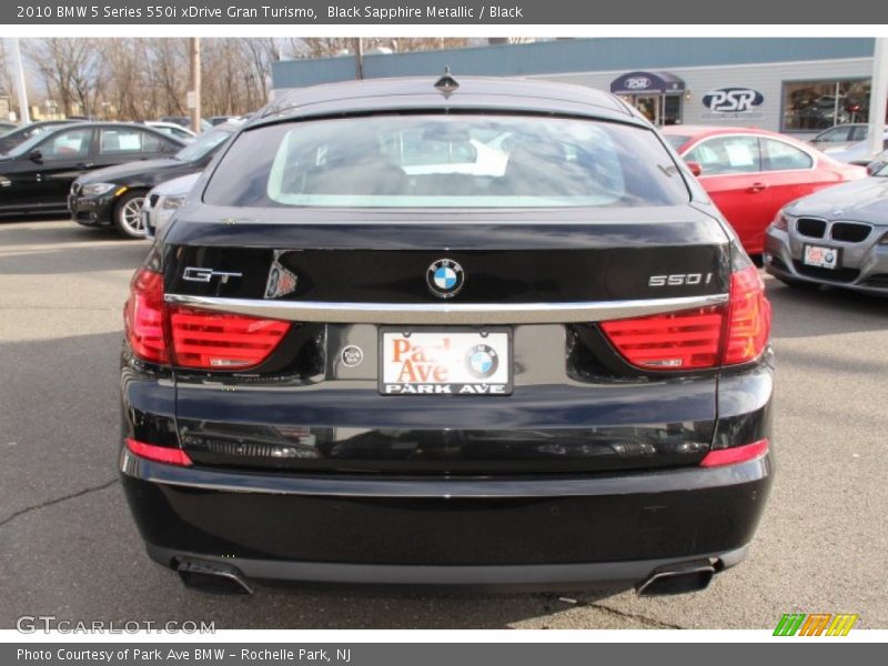 Black Sapphire Metallic / Black 2010 BMW 5 Series 550i xDrive Gran Turismo
