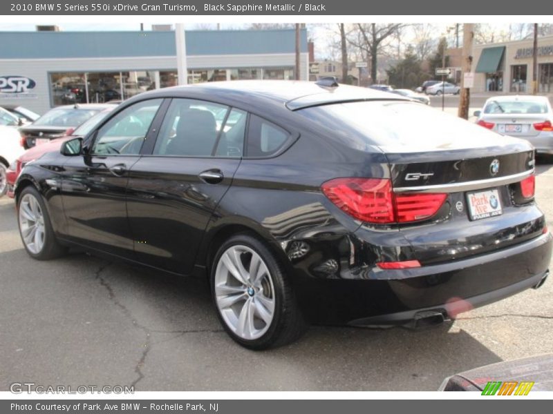 Black Sapphire Metallic / Black 2010 BMW 5 Series 550i xDrive Gran Turismo