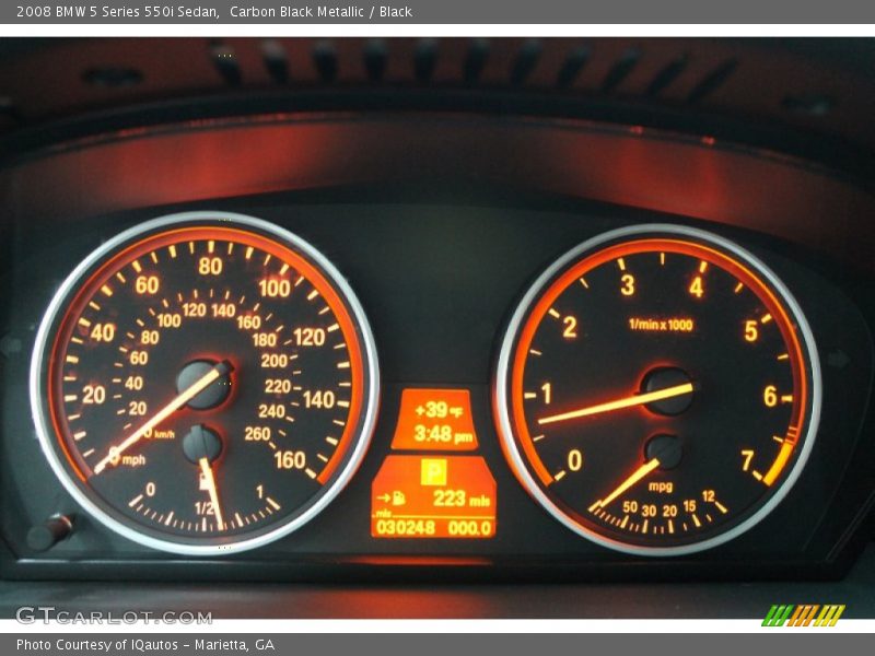  2008 5 Series 550i Sedan 550i Sedan Gauges