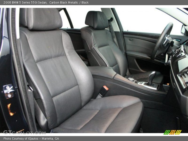 Carbon Black Metallic / Black 2008 BMW 5 Series 550i Sedan