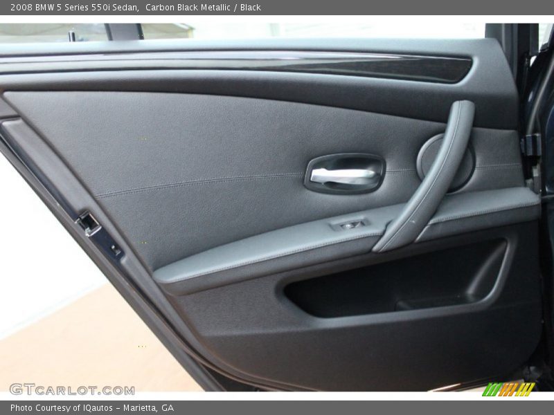 Carbon Black Metallic / Black 2008 BMW 5 Series 550i Sedan