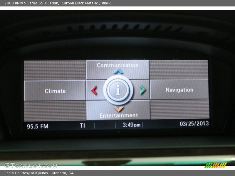 Carbon Black Metallic / Black 2008 BMW 5 Series 550i Sedan