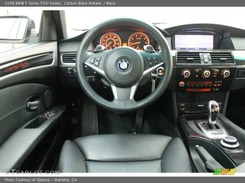 Carbon Black Metallic / Black 2008 BMW 5 Series 550i Sedan