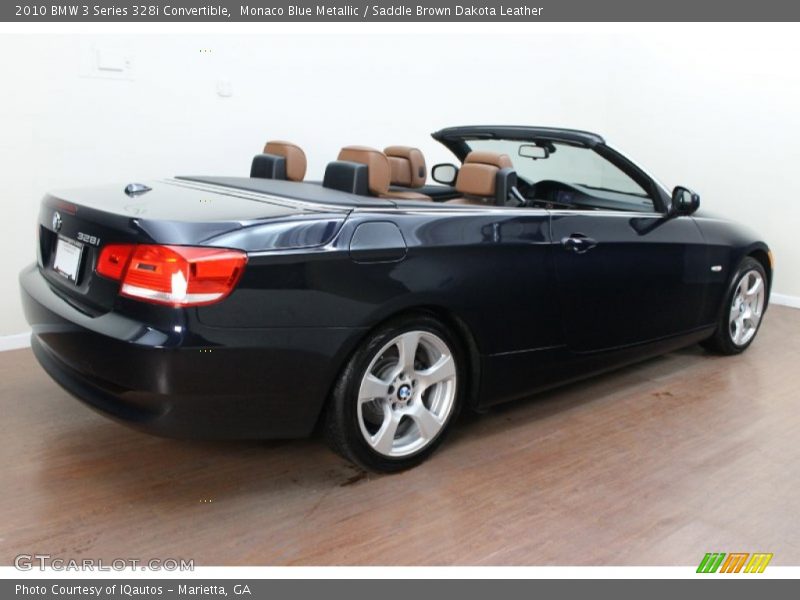 Monaco Blue Metallic / Saddle Brown Dakota Leather 2010 BMW 3 Series 328i Convertible