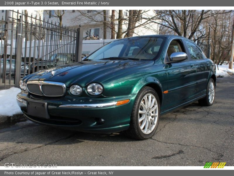 Front 3/4 View of 2008 X-Type 3.0 Sedan