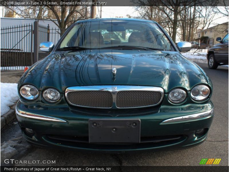 Emerald Fire Metallic / Ivory 2008 Jaguar X-Type 3.0 Sedan