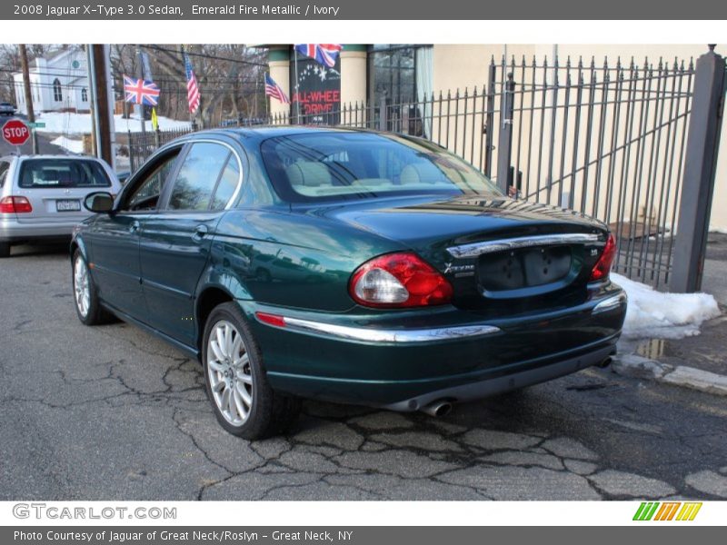 Emerald Fire Metallic / Ivory 2008 Jaguar X-Type 3.0 Sedan